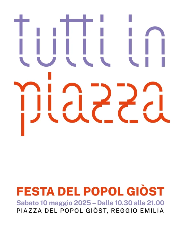 Tutti in piazza - festa del Popol Giòst
Sabato 10 maggio. Programma: link in bio. Venite tutti. Tutti in piazza.

#festa
#popolgiost
#viaroma
#reggioemilia

@apristorie 
@scuolacomicsreggio 
@quintibarbara 
@funsidereggioemilia 
@inchiostroenuvole 
@alleglutenfree 
@fioribelli_official 
@reggiocomicsreborn